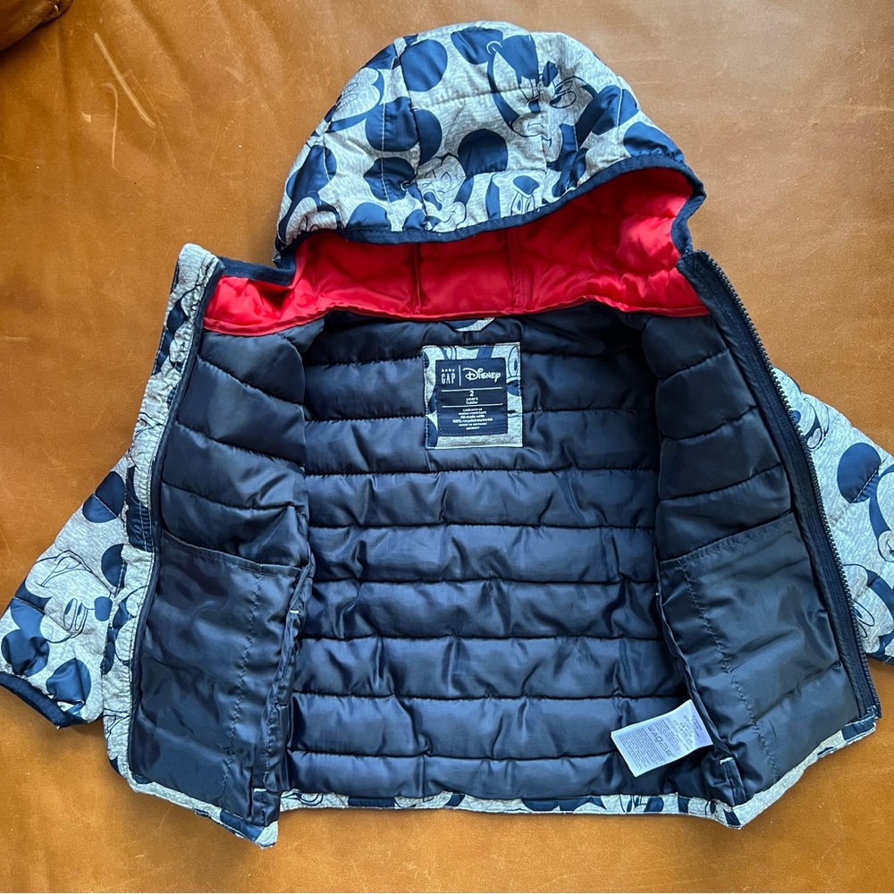 GAP Baby x Disney Mickey Mouse Puffer Jacket, 2T - Picture 5 of 10